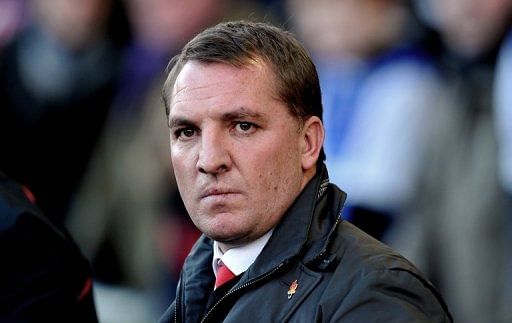Liverpool manager Brendan Rodgers saw his side lose 3-2 at Oldham Athletic on January 27, 2013