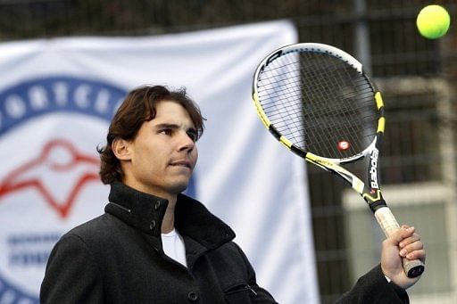 Spain&#039;s Rafael Nadal is pictured in Rotterdam on November 28, 2012