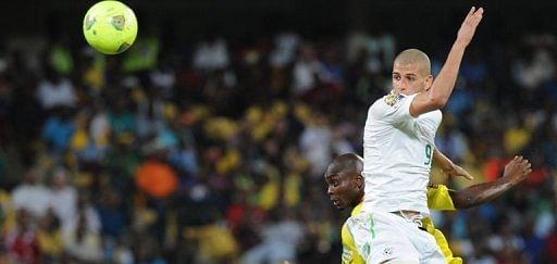 Algeria forward Islam Slimani during their Africa Cup of Nations match against Togo in Rustenburg on January 26, 2013
