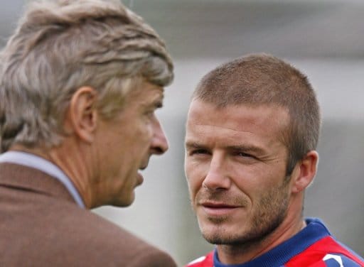 Beckham is training at Arsenal, Wenger reveals