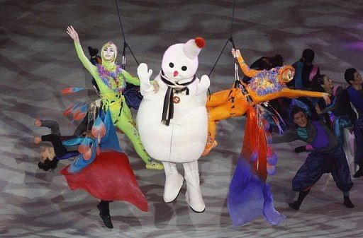 Dancers perform during the opening of the Special Olympics World Winter Games in Pyeongchang on January 29, 2013