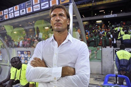 Zambia coach Herve Renard ahead of his side&#039;s Africa Cup of Nations match against Burkina Faso on January 29, 2013