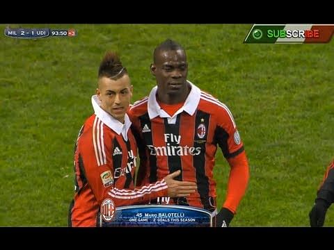 Video: Mario Balotelli's first game for AC Milan