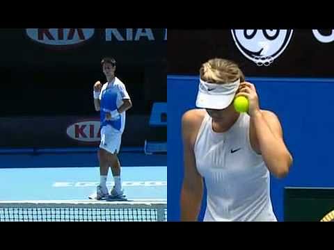 Video: Novak does a Sharapova