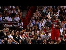 Video: LeBron plays catch with lucky Heat fan in stands!