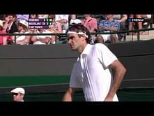 Video: Funny tennis moment - Bozoljac serves from wrong side against Federer