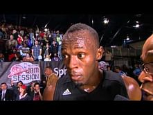 Video: Usain Bolt's two-handed slam in Celebrity Game!