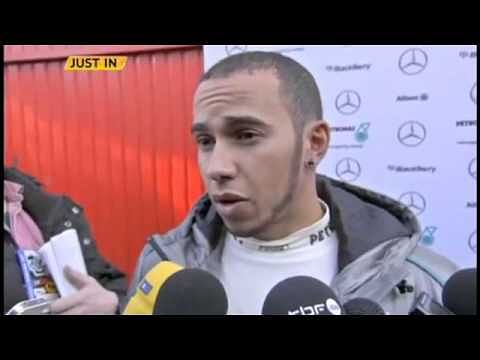 Video: F1 Testing at Barcelona 2013 Day 2 - Lewis Hamilton Interview