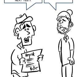 Comic: Bhajji's request to Dhoni