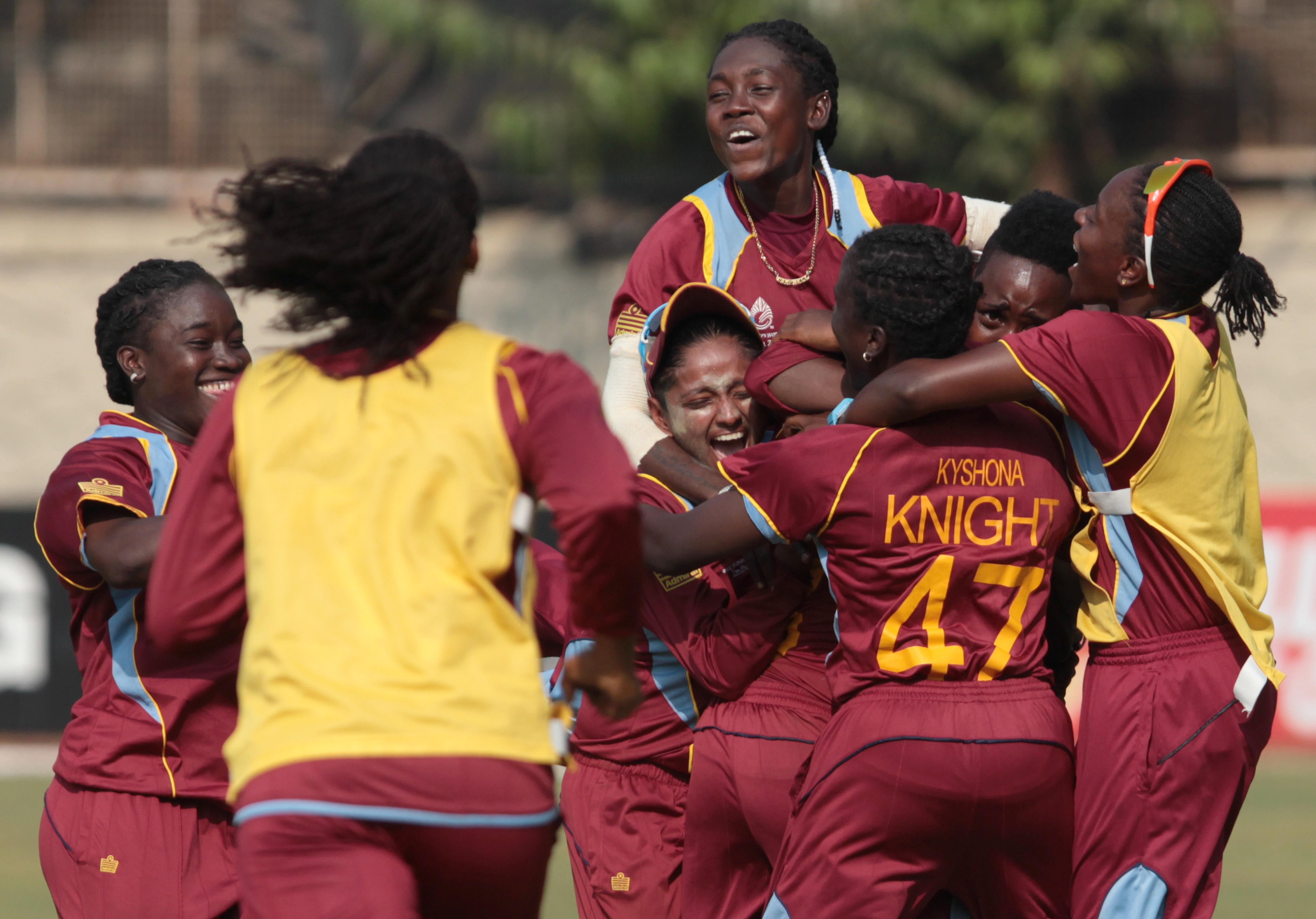 094 West Indies team celebrates after wining the match against Australia