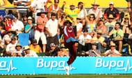 CANBERRA, AUSTRALIA - FEBRUARY 06: Kieron Pollard of the West Indies takes a catch to dismiss George Bailey of Australia during the Commonwealth Bank One Day International Series between Australia and the West Indies at Manuka Oval on February 6, 2013 in Canberra, Australia. (Photo by Mark Nolan/Getty Images)