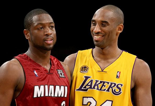 Not only does Kobe have to deal with LeBron, he also has to keep Wade in check. 