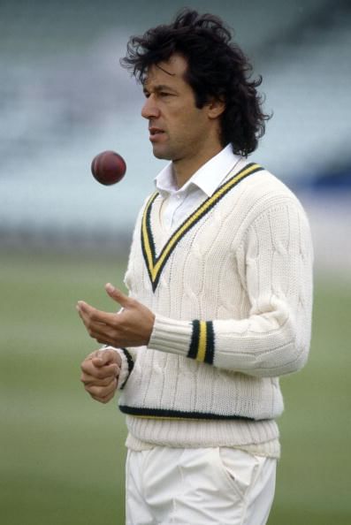 BT Sport, Cricket, The Oval, pic: 20th May 1987, Pakistan Nets, Imran Khan, Pakistan, Imran Khan played in 88 Test matches for Pakistan between 1971-1992