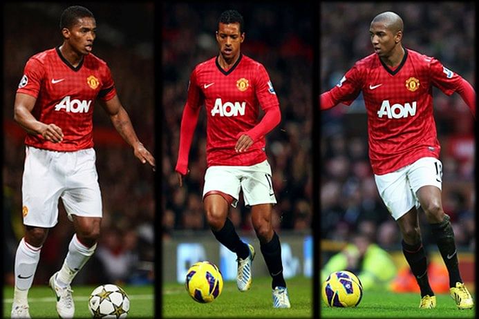 (L-R) Valencia,Nani,Young. Who will be the key on the wing?