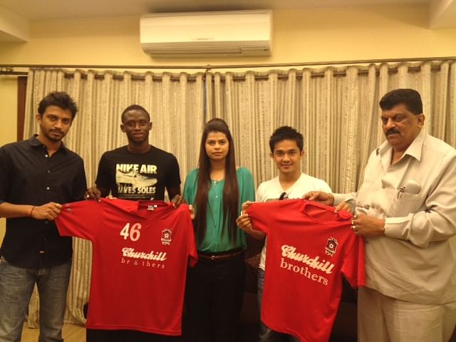 Churchill Brothers unveil signings Sunil Chhetri &amp; Lamine Tamba