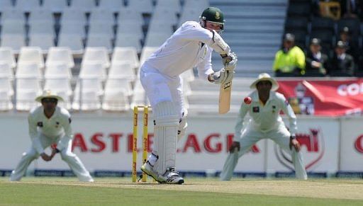 South Africa captain Graeme Smith bats on February 1, 2013 in Johannesburg
