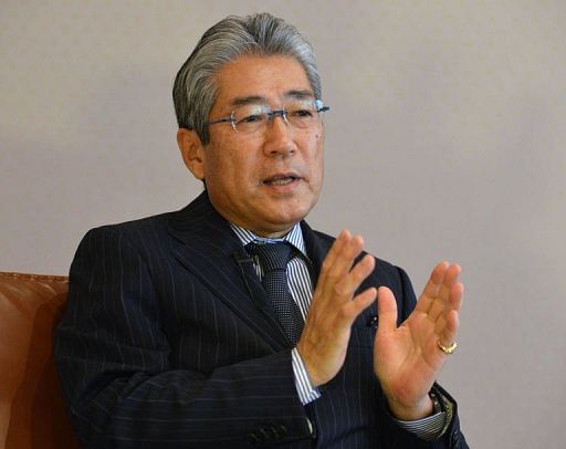 Japanese Olympic Committe (JOC) president Tsunekazu Takeda speaks to an AFP reporter in Tokyo on February 1, 2013