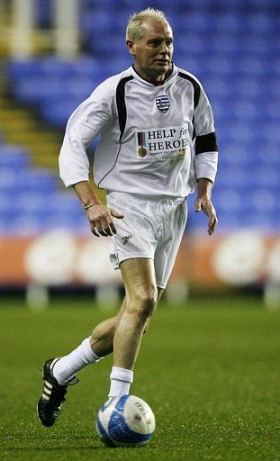 Paul Gascoigne takes part in a charity football match in Reading in 2009