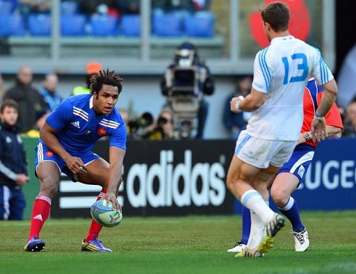 France&acirc;€™s winger Benjamin Fall at Rome&#039;s Olympics Stadium on February 3, 2013