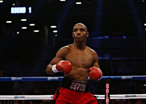 Devon Alexander prepares to fight Randall Bailey at the Barclays Center on October 20, 2012 in Brooklyn