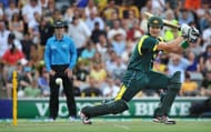 Australia's Shane Watson bats against the West Indies in the third ODI in Canberra on February 6, 2013