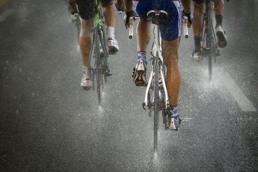 Photo illustration of competitors taking part in the Tour de France