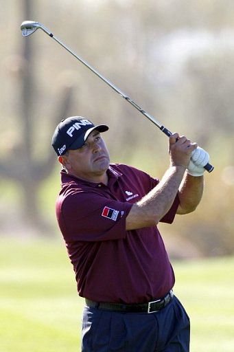 Angel Cabrera, seen in action during the Waste Management Phoenix Open at TPC Scottsdale, on February 1, 2013