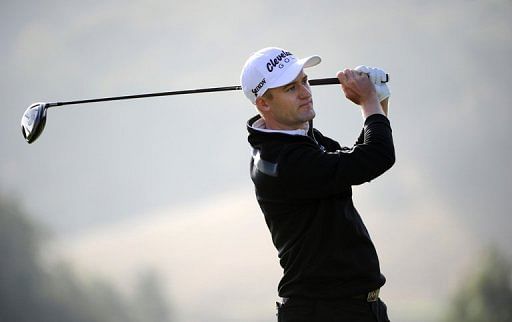Russell Knox during round three of the Frys.com Open in California on October 13, 2012