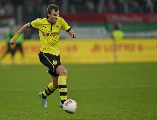 Dortmund&#039;s midfielder Kevin Grosskreutz on November 10, 2012 in Augsburg, Germany