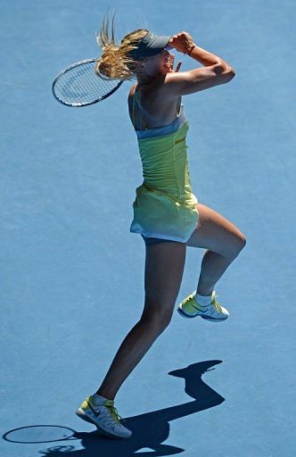 Maria Sharapova, pictured during the Australian Open tennis tournament in Melbourne, on January 24, 2013