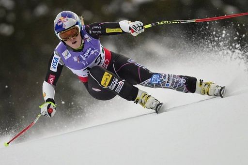 USA Lindsey Vonn competes in the 2013 Ski World Championships in Schladming, Austria on February 5, 2013