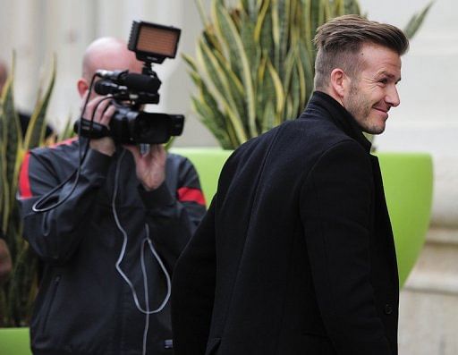 Beckham arrives in Valencia to support PSG