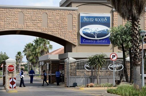 The estate where South Africa&#039;s Olympic sprinter Oscar Pistorius lives in Pretoria East, pictured February 14, 2013