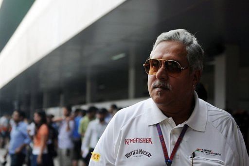 Force India Team Principal and chief executive of India&#039;s Kingfisher Airlines Vijay Mallya on October 27, 2012