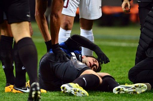 Milito facing sidelines again after freak injury