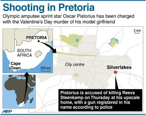 Oscar Pistorius is accused of killing his girlfriend at his upmarket Pretoria home
