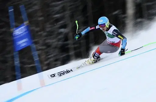 American Ted Ligety during the men&#039;s giant slalom at the World Ski Championships Austria on February 15, 2013