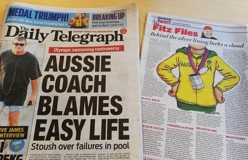 Australian newspapers on August 4, 2012 dissected the country&#039;s poor performance at the London Olympics