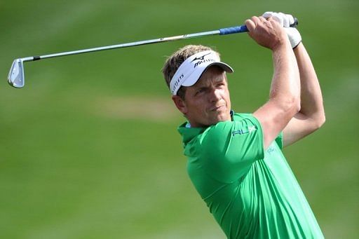 Luke Donald hits a shot during the second round of the WGC Match Play Championship on February 22, 2013 in Arizona