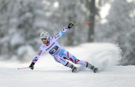 Alexis Pinturault competes in Germany on Sunday, where he claimed his first giant slalom victory