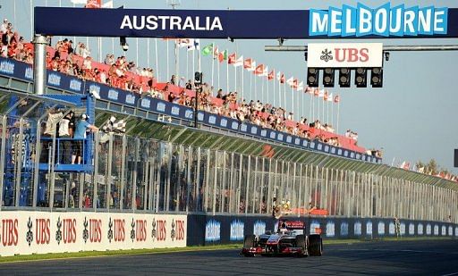 Jenson Button wins the Australian Grand Prix in Melbourne on March 18, 2012
