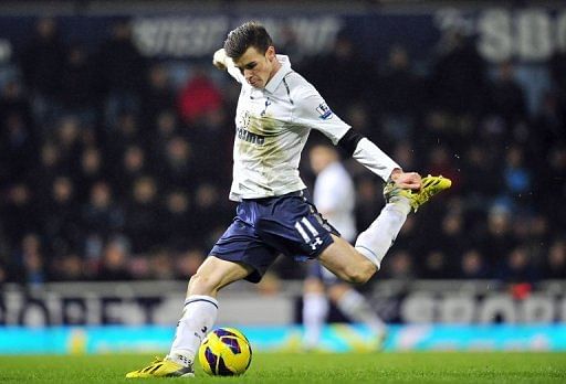 Tottenham winger Gareth Bale scores the winner against West Ham on February 25, 2013