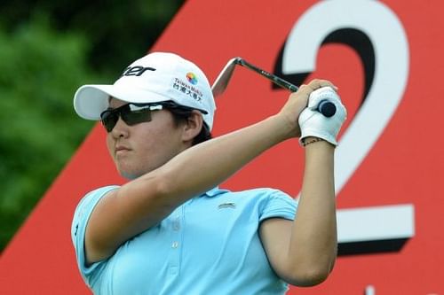 Yani Tseng hits a shot during round one of the HSBC Womenâs Champions LPGA tournament in Singapore, on February 28, 2013