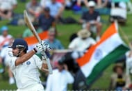 Indian cricketer Sachin Tendulkar plays