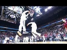 Video: LeBron's AMAZING pre-game dunk show!