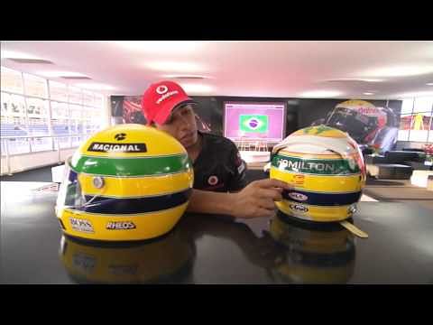 Video: Hamilton explains special Senna tribute helmet