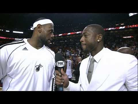 Video: Wade conducts postgame interview with LeBron