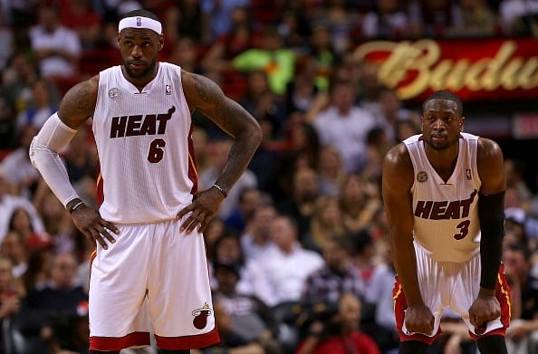 LeBron James #6 and Dwyane Wade #3 led the Miami Heat to a 27-0 streak. 
