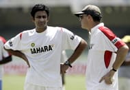 Think-Tank-Extraordinare: John Wright and Anil Kumble are Mumbaiâs new taskmasters. (File Photo: Getty Images)