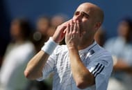 Andre Agassi blows kisses to the crowd after being defeated by Benjamin Becker of Germany in four sets during the U.S. Open at the USTA Billie Jean King National Tennis Center in Flushing Meadows Corona Park on September 3, 2006 in the Flushing neighborhood of the Queens borough of New York City. (Photo by Ezra Shaw/Getty Images)Andre Agassi blows kisses to the crowd after being defeated by Benjamin Becker of Germany in four sets during the U.S. Open at the USTA Billie Jean King National Tennis Center in Flushing Meadows Corona Park on September 3, 2006 in the Flushing neighborhood of the Queens borough of New York City. (Photo by Ezra Shaw/Getty Images)